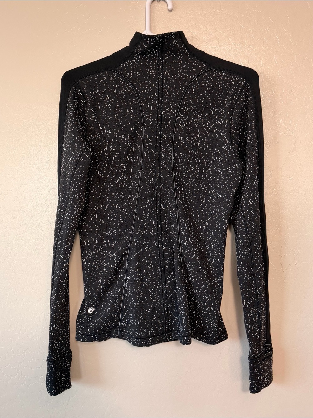 Women's lululemon athletica Black Speckled Zip-Front Athletic Jacket